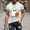 thumbnail image 1 of Handshe T-Shirt à Col Rond à Manches Courtes pour Homme à Thème d'Halloween - Blouse Décontractée Stylée, 1 of 5