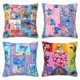 thumbnail image 1 of Dibujos animados Linda Lilo and Stitch(2) Juego de 4 fundas de cojín cuadradas para sofá, sala de estar y cama (30,5 x 30,5 cm), con cremallera invisible, regalo decorativo., 1 of 5