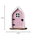 thumbnail image 3 of Ventana Enana Escultura de gnomo de madera en miniatura de hada enana ventana puerta árbol patio (B), 3 of 4