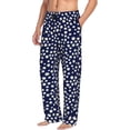 thumbnail image 2 of Uemuo Daisies Flowers Pattern Men's Wide Leg Palazzo Lounge Pants with Pockets Light Weight Loose Comfy Casual Pajama Pants-X-Large, 2 of 9