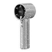Luxury Diamond Bling Portable Handheld Turbo Fan, 3-Speed Rechargeable Personal Fan with Digital Display, High-Speed Powerful Airflow for Travel, Outdoor, and Office