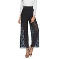 thumbnail image 5 of Liweisiy Women’S Fashion High Waist Lace Leisure Wide Leg Pants Full Length Pants Black L, 5 of 5