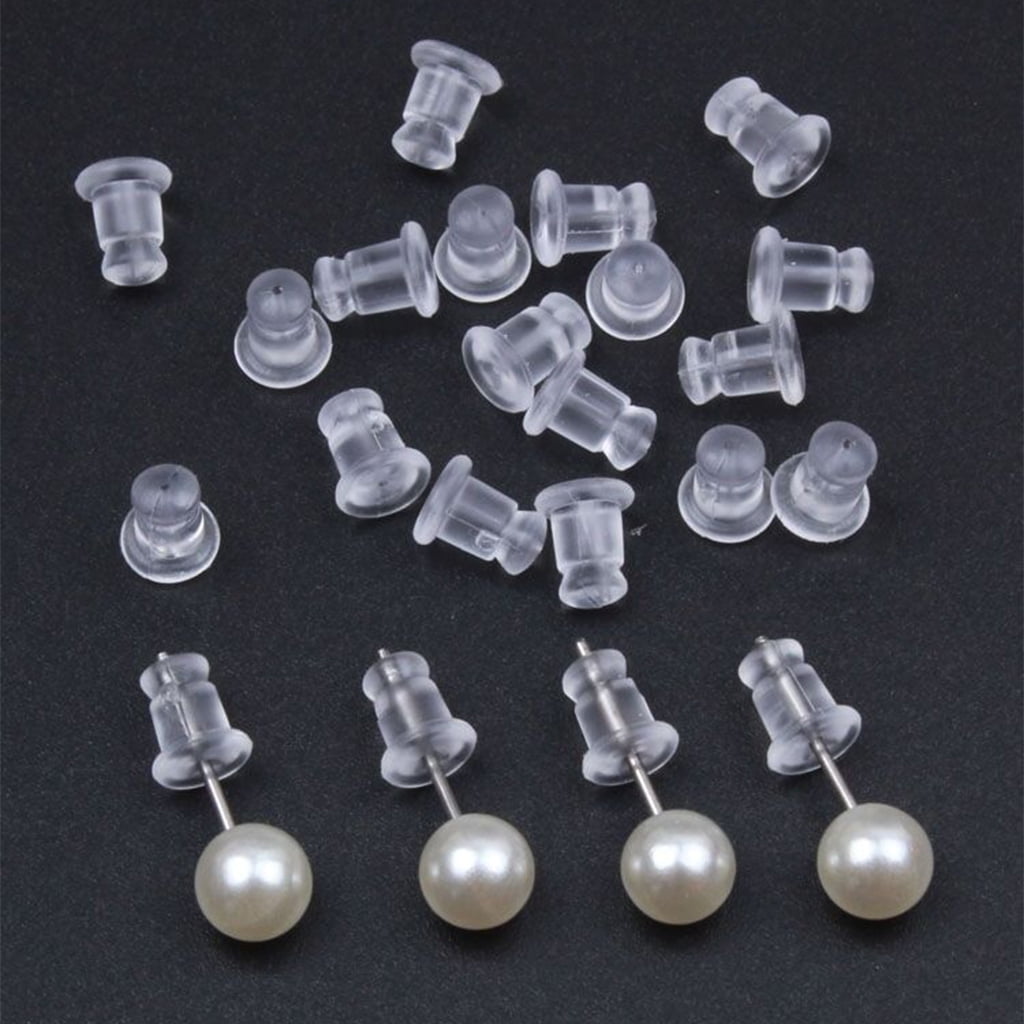6 Mm Transparent Flexible Plastic Earring Backs, Earring Stoppers, Earring  Clutches 20 or 100 Pcs -  Israel
