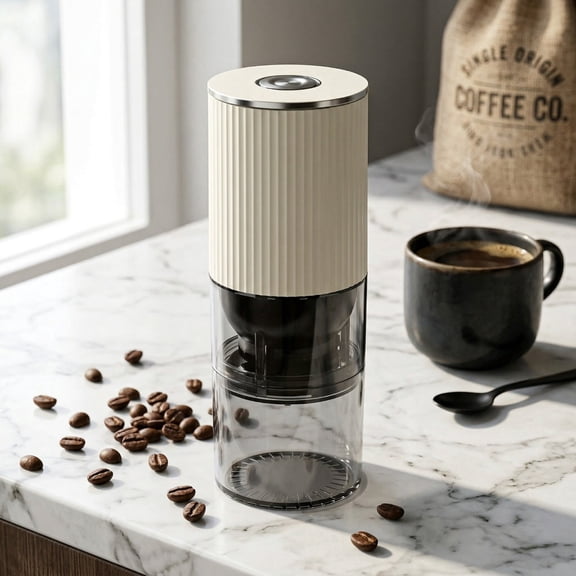 Portable ElectricBurr Coffee Grinder, 100ml Capacity, One-Touch Operation, Adjustable Coarseness, Uniform Powder Grinding, Kitchen Outdoor Gadget, Perfect Gift for Coffee Lovers
