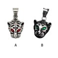 thumbnail image 4 of Qarigey Colgante de acero inoxidable con forma de animal, piezas de collar, amuleto de la suerte, accesorios, joyería de moda DIY Accesorios de disfraces Ojos verdes Qarigey AP016607-02, 4 of 6