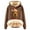 C-Brown, variant on MAIHAN-Women's Sweatshirts Fashionable Women's Hooded Sweatshirt Thickened Velvet Cardigan with Deer Print for Autumn and Winter Warm and Stylish Christmas Apparel(A-Black,L)