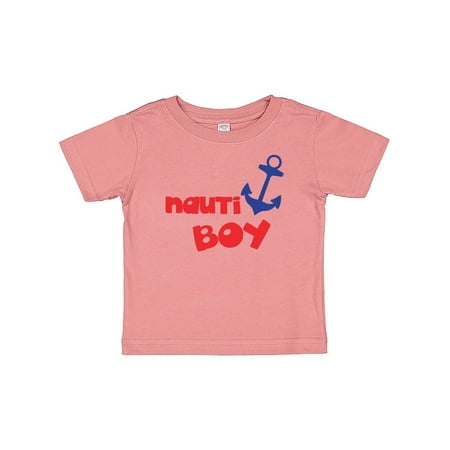 

Inktastic Nauti Boy Boat Anchor Nautical - Red Blue Gift Baby Boy T-Shirt
