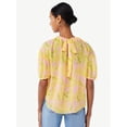 thumbnail image 3 of Scoop Women's Elbow Puff Sleeve Top, 3 of 5