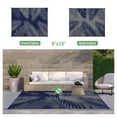 thumbnail image 6 of DEORAB 8'x10' Outdoor Rugs Patio Waterproof Outside Mat Reversible Plastic Camping Carpet,Blue & Grey, 6 of 9
