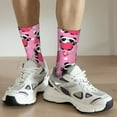 thumbnail image 6 of Logiee Panda Heart Valentine Pink Print Adult Socks for Men & Women,Calf Socks, Ankle Socks,Boots Socks,Breathable Casual Sock,Unisex Crew Socks, 6 of 6