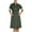 Olive Green, variant on Xfvqtps Womens Nurse Dress with Pockets Button Short Sleeve Splicing Stand Collar Caregiver Work Dress Blue