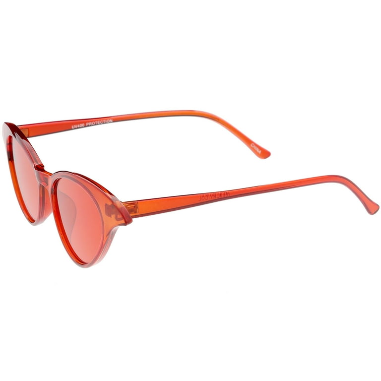 Transparent Red Vintage Small Cat Eye sunglasses Vintage Red Sunglasses Slim Cat Eye Frame Y2K Retro Style  main image 2