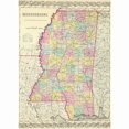 thumbnail image 2 of CafePress - Vintage Map Of Mississippi (1856) - Rectangle Magnet, 2"x3" Refrigerator Magnet, 2 of 3