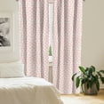 thumbnail image 2 of Ambesonne Retro Curtains, Hand Drawn Dots in Pink, Pair of 28"x84", Coconut Blush, 2 of 5