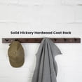 thumbnail image 7 of CONSDAN Coat Rack Wall Mount, USA Grown Hickory Coat Hooks with 8 Hooks, Wooden Coat Hanger Wall Mount for Hanging Coats, Jacket, Clothes, Hat, Dark Walnut, 7 of 7