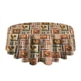 thumbnail image 5 of Patchwork Chicken Pattern Round Tablecloth 60"x60",Wrinkle Wipeable Table Cloth for Kitchen Dining Room Picnic Patio Party, 5 of 6