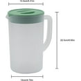 thumbnail image 2 of Plastic Water Pitchers with Lid for Drinks, Clear Water Carafe Jug Pitcher Lemonade Juice Beverage Jar with Strainer Cover and Handle for Hot Cold Coffee Drink, Matcha Green, 2 of 7