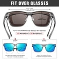 thumbnail image 3 of Gafas de Sol Polarizadas Peekaco UV400 para Hombres y Mujeres que se Ponen Sobre los Anteojos, 3 of 7