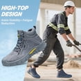 thumbnail image 4 of LAoutun Work Boots for Men Women Lightweight Steel Toe Boots Comfortable High Top Safety Shoes, 4 of 6