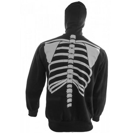 Calhoun - Full-Zip Up Glow in the Dark Skeleton Sweatshirt Hoodie ...