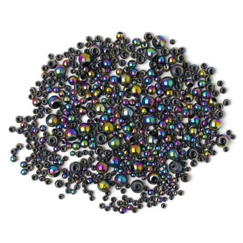 Cousin DIY Glass Rainbow Filler Beads, 480 Pieces, Multicolor