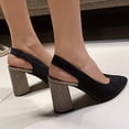 thumbnail image 5 of adviicd Pumps Shoes Women Thick Pointed Shoes Mouth Heel Heel And Shallow Spring Work Hot Heels for Women, 5 of 5