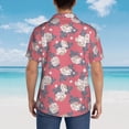 thumbnail image 4 of Gaeub Rose Flowers Print Men's Hawaiian Shirt,Button Down Short Sleeves Shirts,Tropical Beach Casual Button Down Shirts,XX-Large, 4 of 7