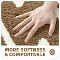 thumbnail image 5 of PABUBE Bathroom Rug, Anti Slips Bath Mat, Machine Washable Bathroom Mat, Soft Absorbent Bath Rug and Mat for Bathroom（24"x36",Brown）, 5 of 10