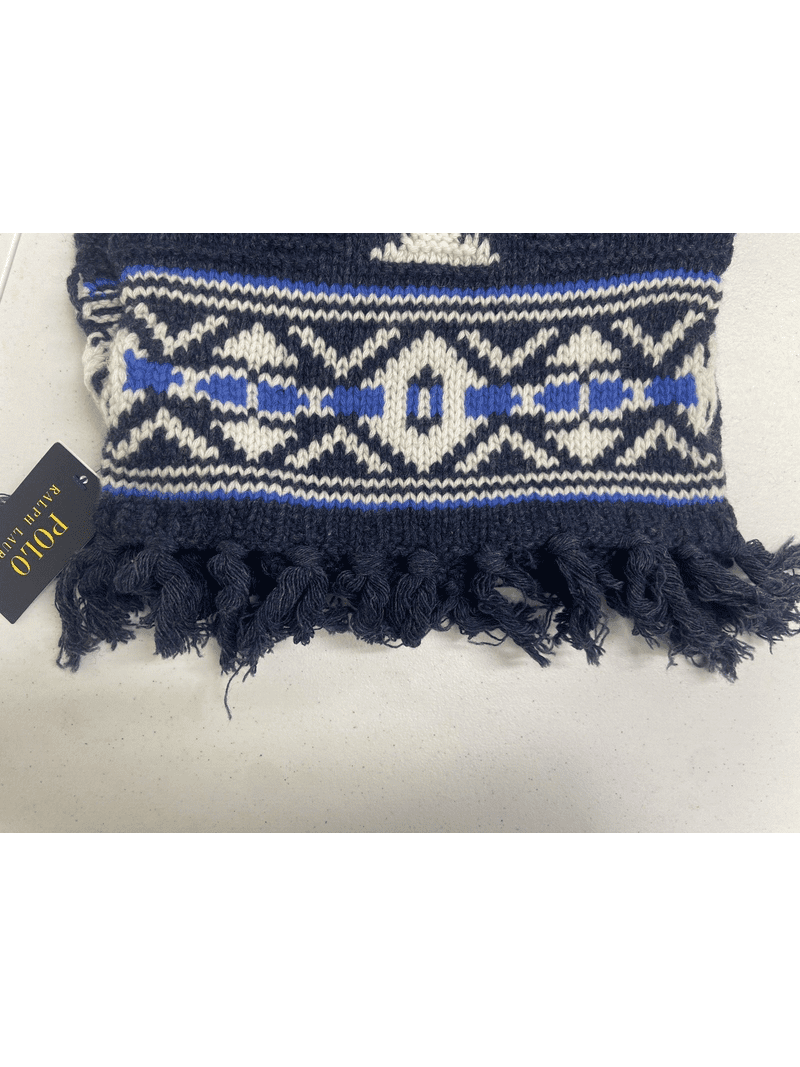 $148 Polo Ralph Lauren Men Wool and Nylon Geometric Ski Scarf