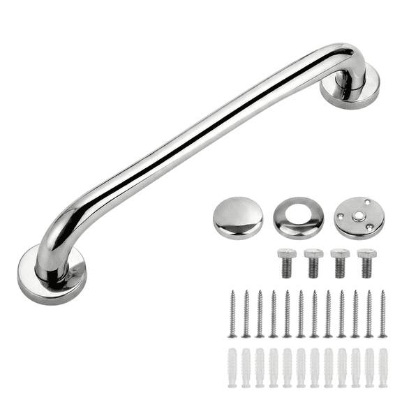 DualFerv 20 Inch 304 Stainless Steel Shower Grab Bars Mirror Polished Wall Mounted Bathroom Toilet Support Handles for Home Daily Use