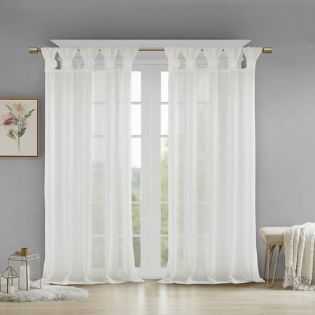 - Home Essence Bloom Floral Twist Tab Top Window Panel