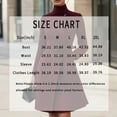 thumbnail image 4 of ZOELNIC Women's Stand Collar Midi Dress with Belt, Long Sleeve Slim Fit for Office & Formal Wear, 2XL, 4 of 4