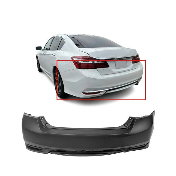 DCP Rear Bumper Cover for 2016 2017 Honda Accord 2.4L Sedan 16 17 EX LX EX-L