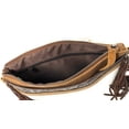 thumbnail image 4 of Texas West Handcrafted Genuine Leather Cowhide Women's Fringe Clutch Crossbody Bag in 3 Colors, 4 of 5