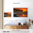 thumbnail image 3 of Elephant Stock Sunrise In Wrightsville Dock Wall Art - Horizontal Canvas Wall Art - Living Room Wall Decor - Nautical Canvas - Gray And Orange Decor - 12" x 8", 3 of 4