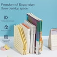 thumbnail image 4 of Deli Collapsible Magazine File Holder 4 Vertical Compartment Binder Holder, Light Yellow, 4 of 10