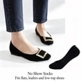 thumbnail image 5 of DOVACKA Women's 3/8-Pack No Show Liner Socks, Ultra Low Cut Cotton Non-Slip for Flats Loafers Heels, Size 6-11, 5 of 7
