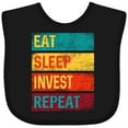 thumbnail image 3 of Inktastic Stock Broker Eat Sleep Invest Repeat Boys or Girls Baby Bib, 3 of 4