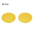 thumbnail image 3 of Uxcell 60Pcs 40L Sewing Buttons 0.98" Resin Round Flat 4-Hole Craft Buttons for Sewing Clothing and DIY, Yellow, 3 of 5