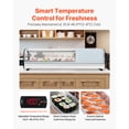 thumbnail image 4 of KFFKFF Sushi Display Case Refrigerator, 1.5 Cu.ft Commercial Sushi Case, 4-Pan Countertop  Showcase with Curved Glass, LED Lighting, and Digital Temperature Control, 4 of 9