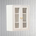 thumbnail image 4 of Joernso Dollhouse Wall Cabinet Realistic Clear Glass Door Mini 1/12 Doll House Miniature Wall Cabinet Model Simulation Furniture Accessories for Bathroom, 4 of 7