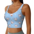 thumbnail image 2 of Xecao French Bulldog Head for Sports Bra with Removable Pads, Crop Tank Top Design, Women's Longline Sports Bra - Non-Wired - XX-Large, 2 of 9