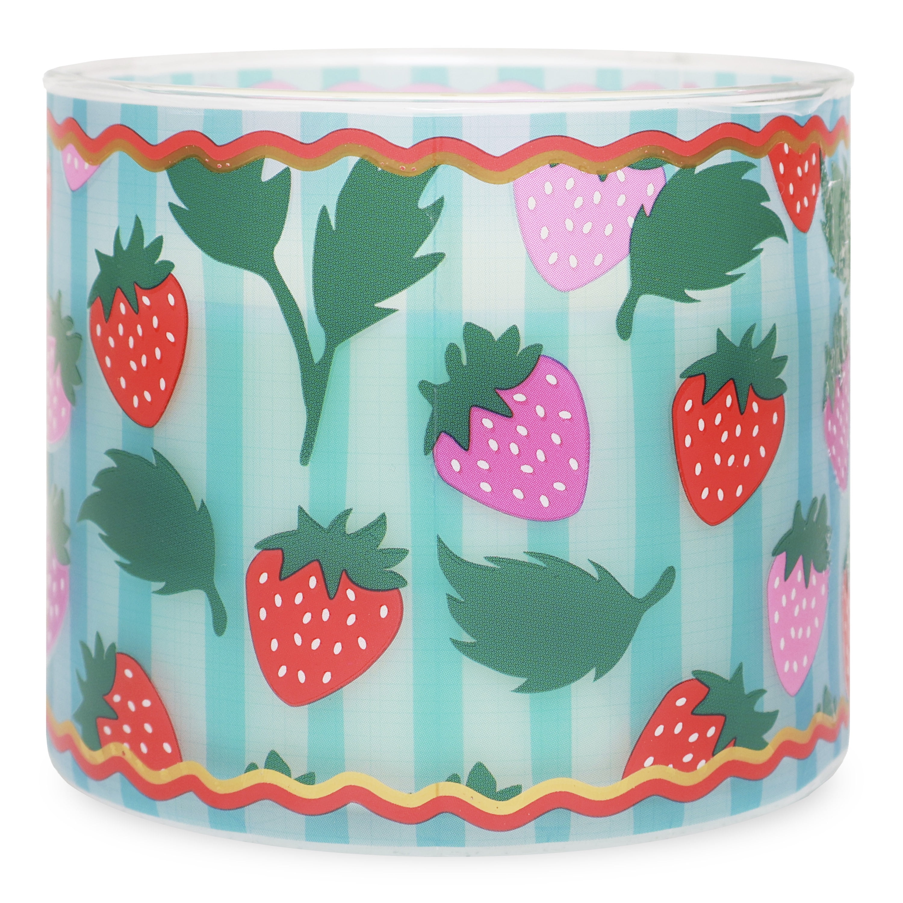 Mainstays 3-Wick Strawberry Breeze Fragrance Candle with a Decorative wrap, 13-Ounce