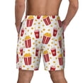 thumbnail image 2 of Lsque Mens Swim Trunks Popcorn Pattern - Bathing Suit Compression Liner - Beach Swim Shorts Swimwear - (S-3XL) - Stretch Quick Dry -Small, 2 of 9