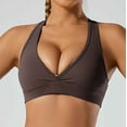 thumbnail image 7 of Clearance Pull On Bras for Women Pullover Bra Feature V-Neck T-Shirt Bra Style W-1120 Coffee L, 7 of 7