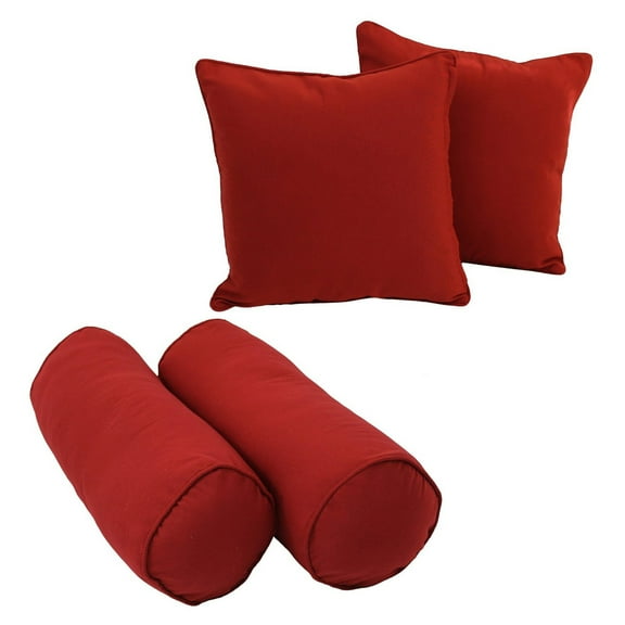 Blazing Needles 4 Piece Twill Corded Throw Pillow Set