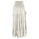 thumbnail image 5 of Falda larga informal lisa de mujer: cintura alta, bolsillos, tejido de gasa, cintura de 62 a 74 cm, tallas S-XL, 5 of 6