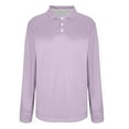 thumbnail image 5 of Stylish Olyvenn Women's Button Collared Shirts Long Sleeve Golf T Shirt Quick Dry UPF 50+ Sun Protection Lightweight Athletic Tennis Shirts Purple 4-6, 5 of 7