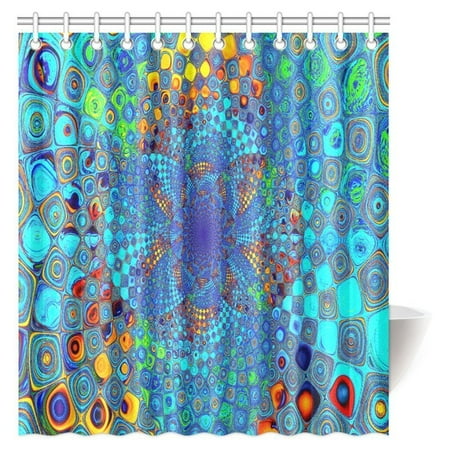 Pop Tie Dye Shower Curtain Colorful Striped Abstract Pattern