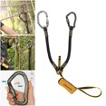 thumbnail image 3 of Arnés de seguridad Correa de cordón elástica para escalada con mosquetones, Eslinga de seguridad para construcción de escalada Cinturón Correa con amo - Estilo 1 Sunnimix cuerda de seguridad de escalada, 3 of 8